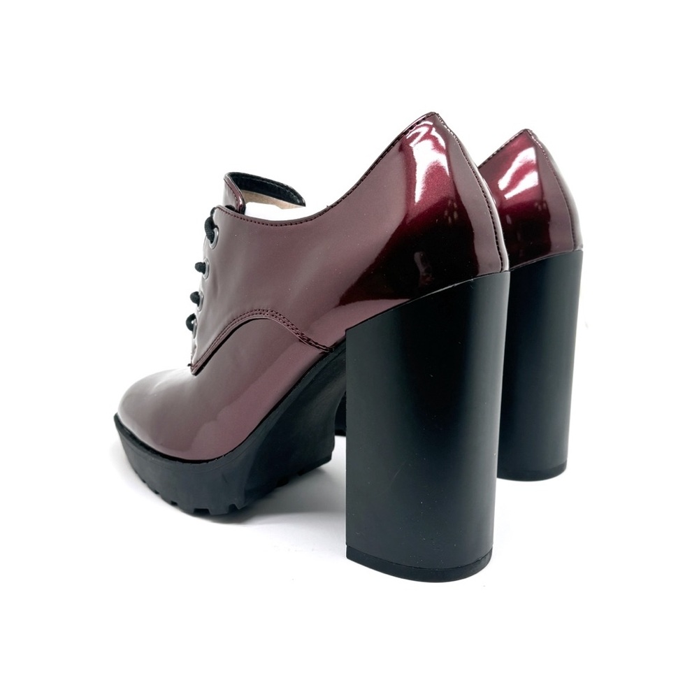 Wild Pair Darlaa Lace-Up Oxford Platform Pump Burgundy Size 8.5 - Picture 5 of 11